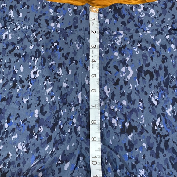 NWT Athleta Brooklyn Ankle Pant Captivate Chrome  Blue Print Size 8 - Picture 7 of 16